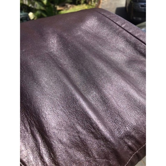 Vintage Dark Brown Leather Pants Size 2 - Picture 5 of 5